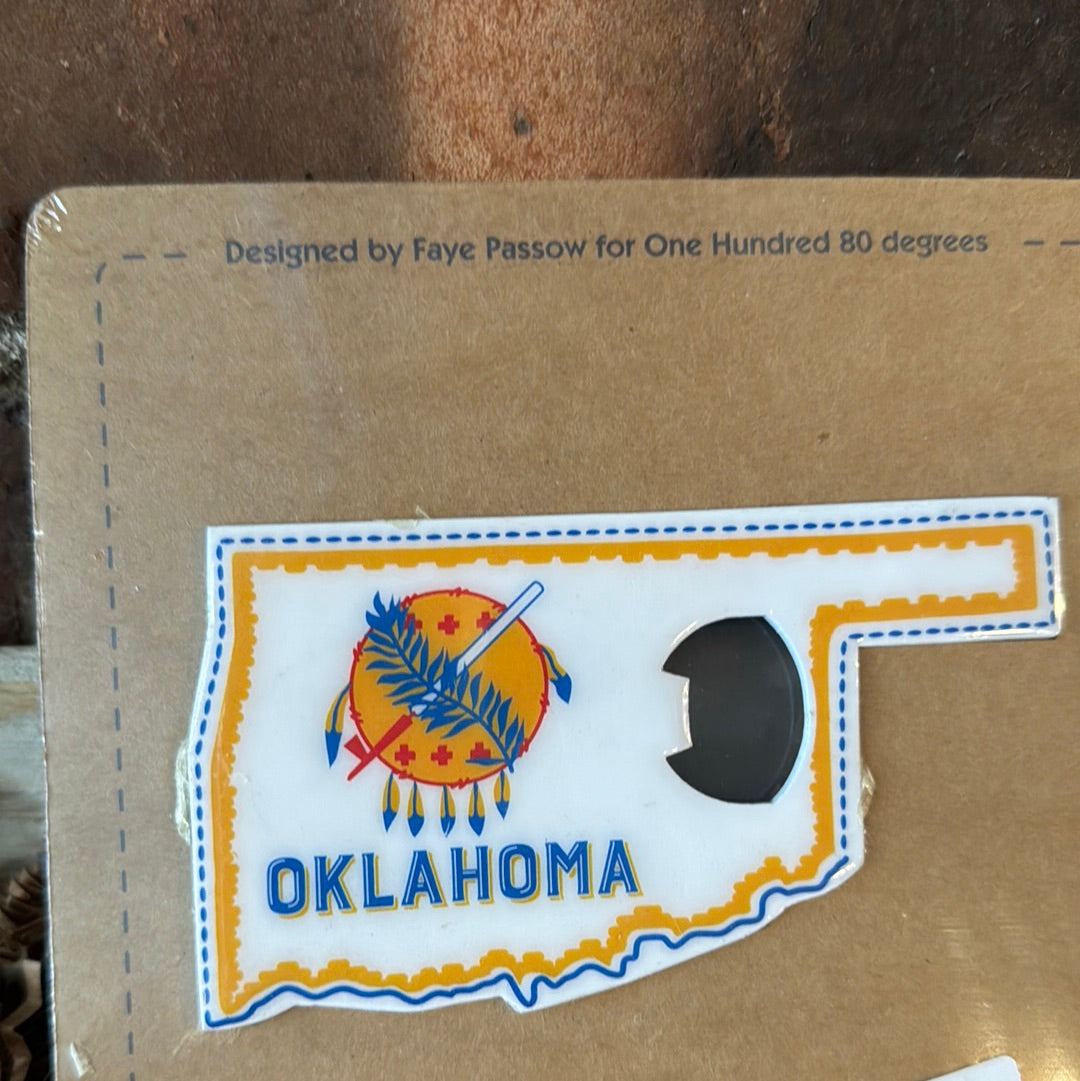Oklahoma Enamel Steel Bottle Opener - Thumbnail 3