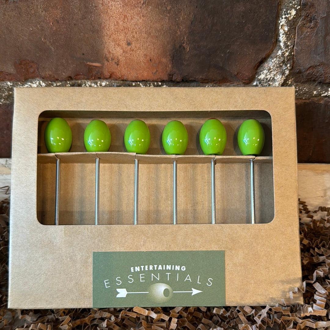 100th Victory M. Ozaki グリーンフォークセット Olive Cocktail Picks (6 Pack) – OkieSpice and Trade Co