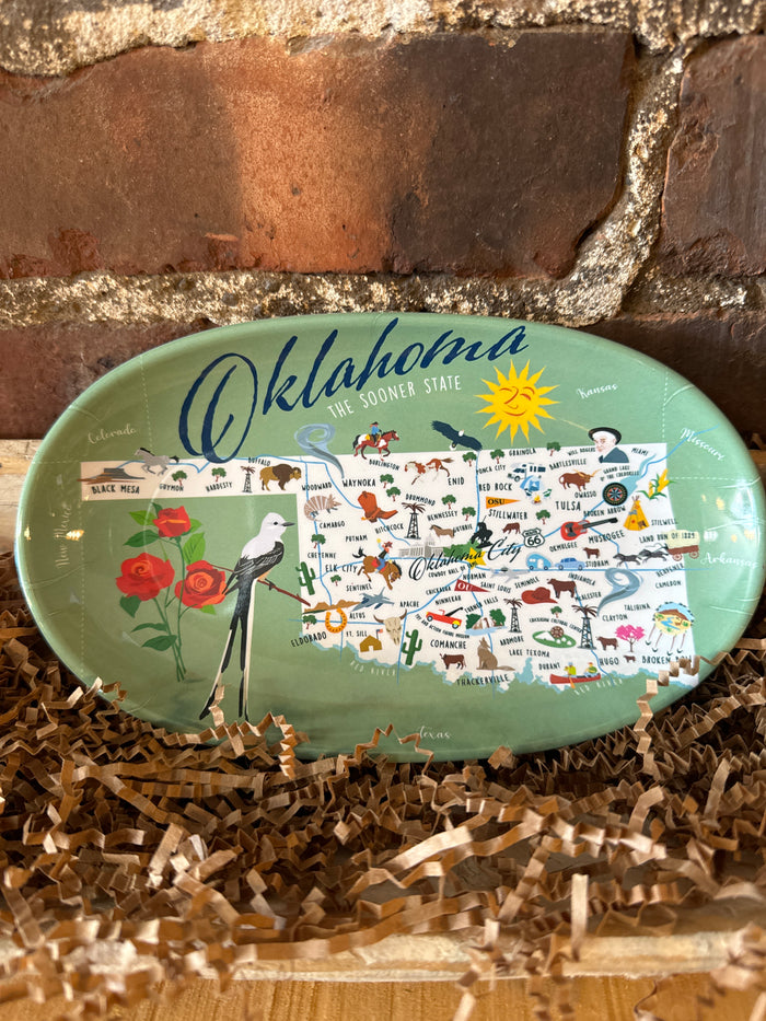 Oklahoma Oval Tidbit Tray (8.5in)