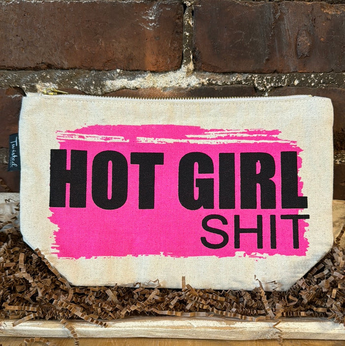 Hot Girl Shit - Zipper Canvas Storage Pouch
