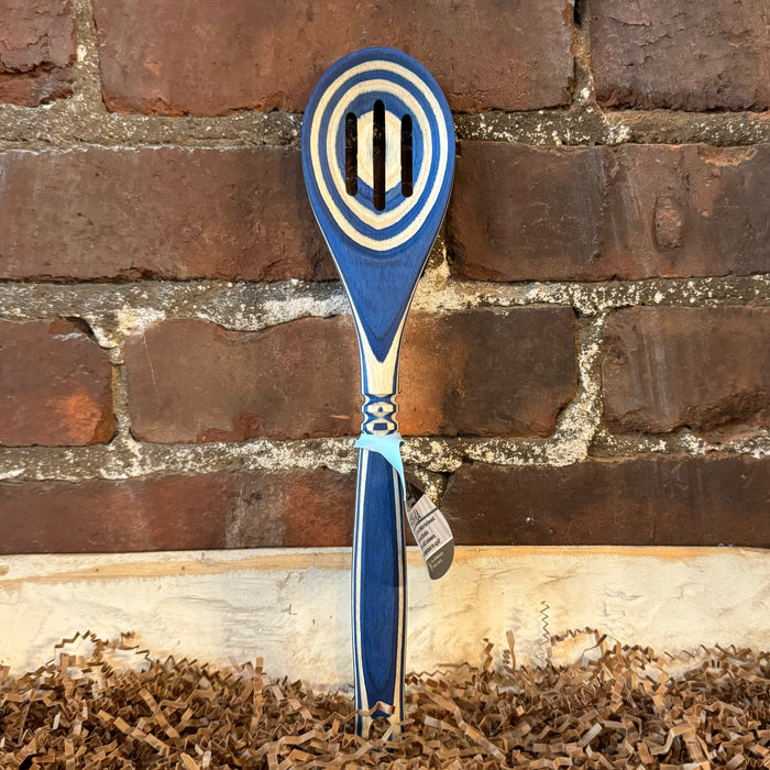12" Slotted Spoon  Blue