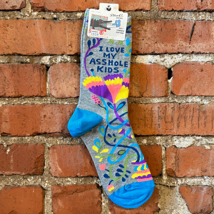 I Love My Asshole Kids-Womens Crew Sock