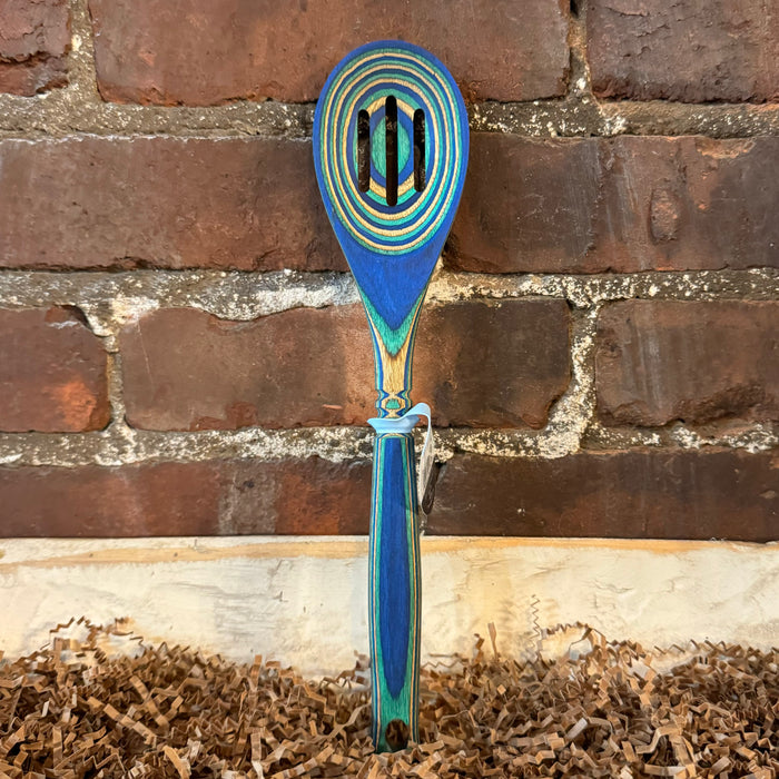 12" Slotted Spoon - Peacock