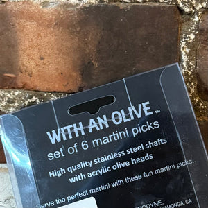 With An Olive Martini Pick(Set/6)