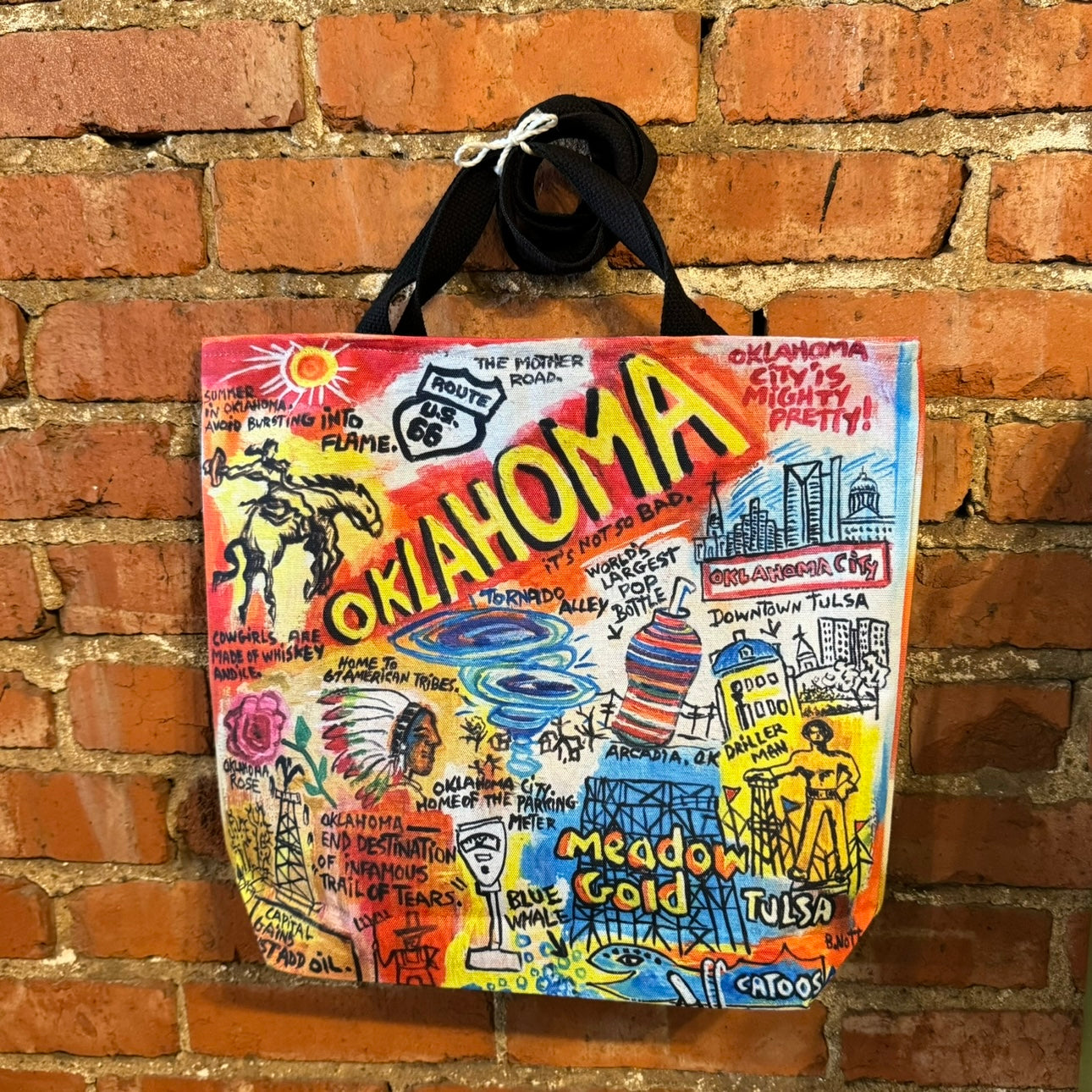 Chit Chat Art Oklahoma Tote Bag - Thumbnail 2
