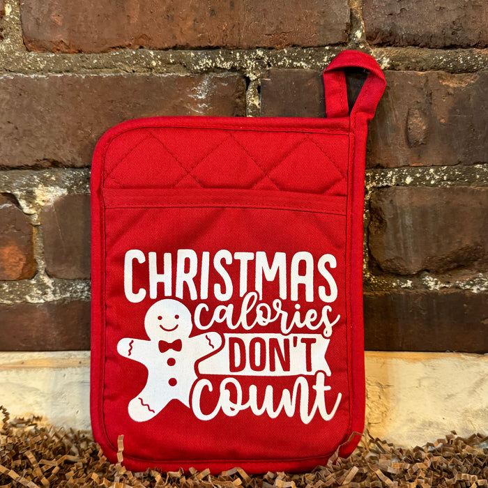 Christmas Calories Don't Count Potholder