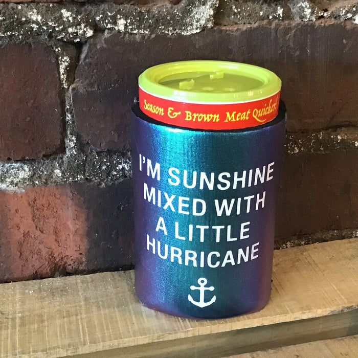 Sunshine Mixed With Hurricane - Teal Shimmer Koozie