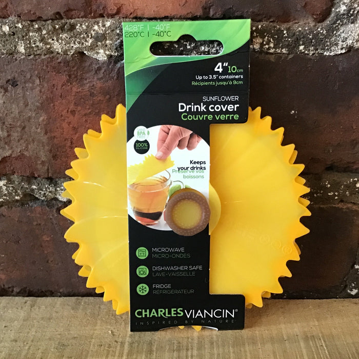 Airtight Silicone Sunflower 4" Drink Lid (x2) - Charles Viancin