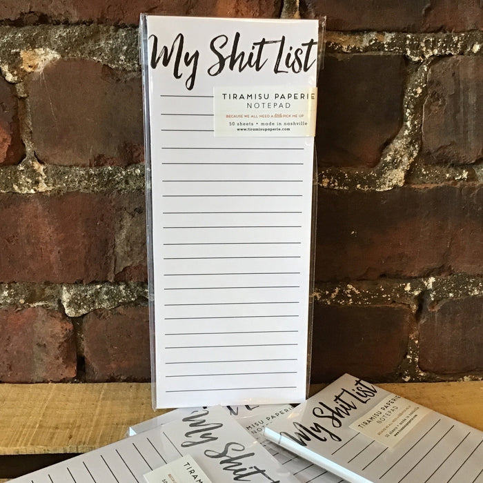 My Shit List - Notepad