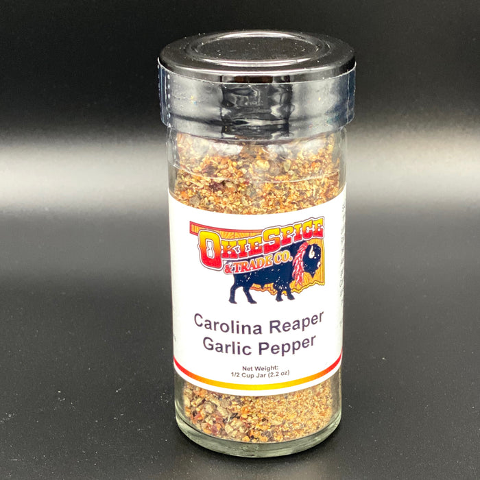 OkieSpice Jarred Spices-Carolina Reaper Garlic Pepper